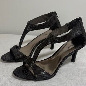 Alfani Black Snakeskin Heels
